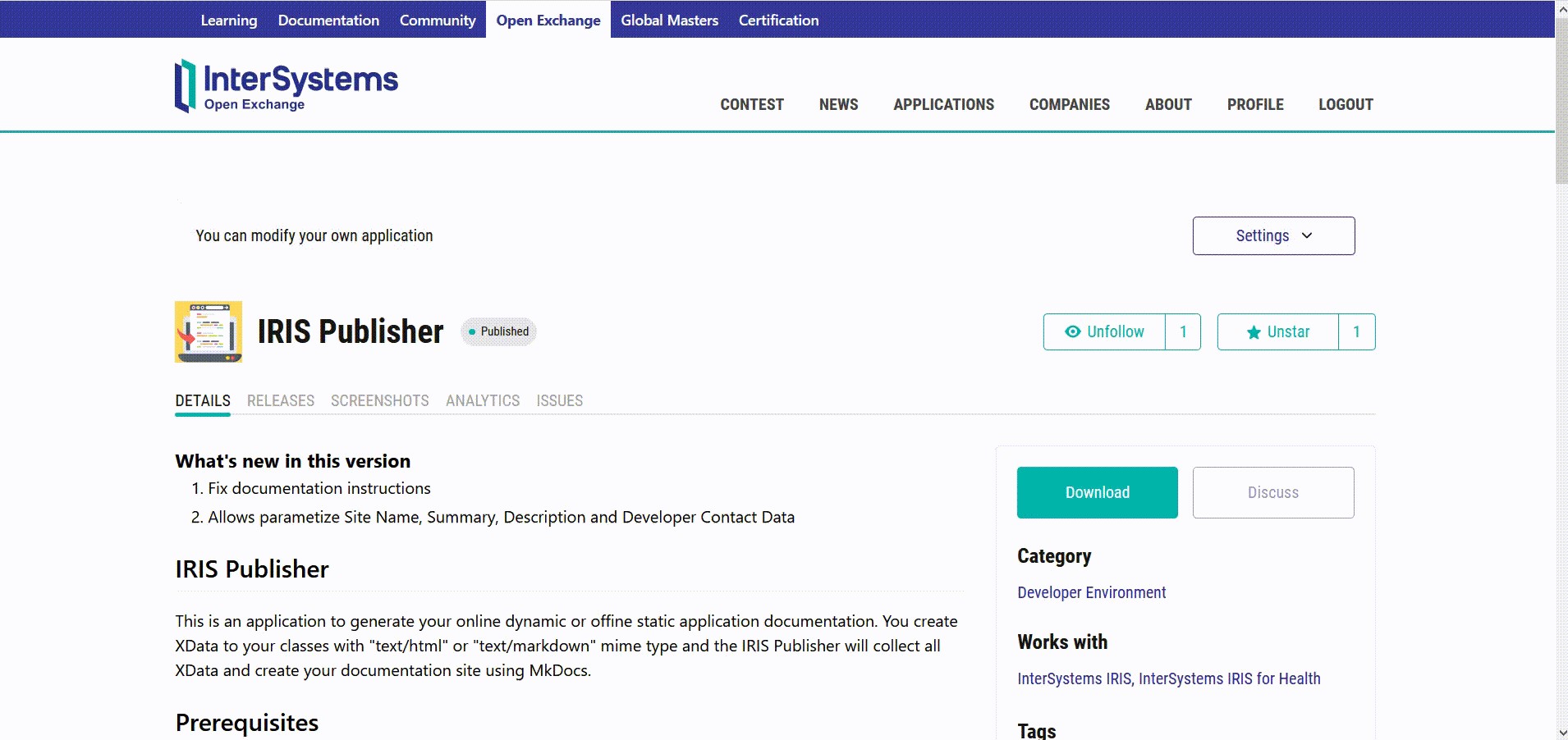 IRIS Publisher in action
