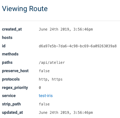 Viewing the Route ID