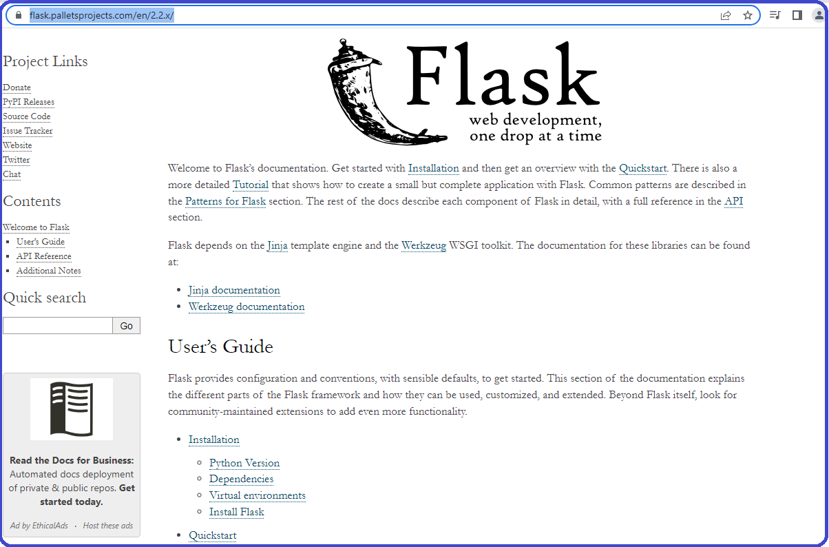 Flask install