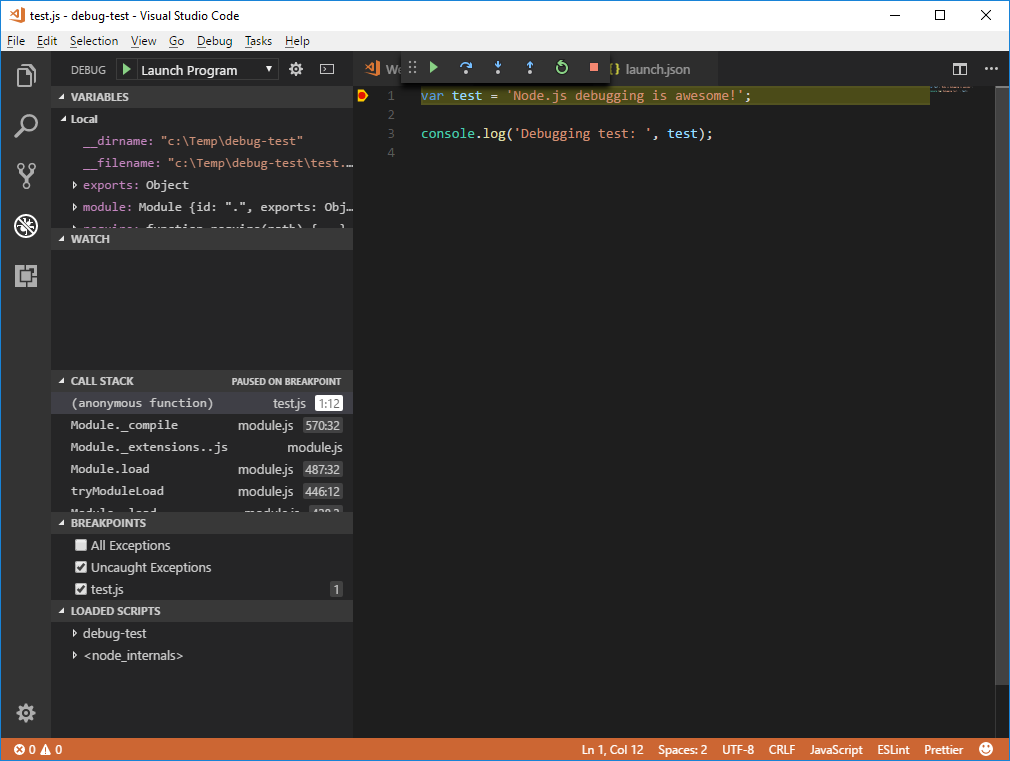 : multi-target debugging QEWDjs using Visual Studio Code |